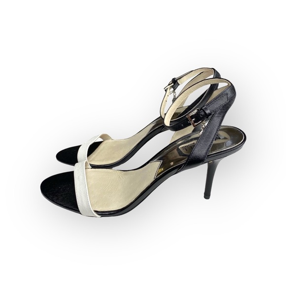 Michael Kors ᪥ Bridget Saffiano Leather Stiletto Heel Ankle Strap Sandal ᪥ 10M - Picture 7 of 17